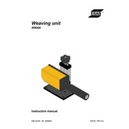 ESAB Weaving unit W8000 Manuel utilisateur | Fixfr