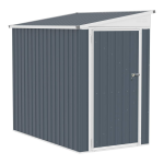 Outsunny 845-692 4 ft. W x 6 ft. D Dark Grey Metal Shed 24.1 sq. ft. Mode d'emploi