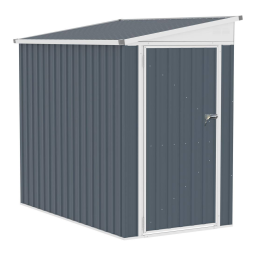 Outsunny 845-692 4 ft. W x 6 ft. D Dark Grey Metal Shed 24.1 sq. ft. Mode d'emploi | Fixfr