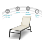 Outsunny 84B-343V01BK Patio Garden Sun Chaise Lounge Chair Mode d'emploi
