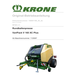 Krone BA VariPack V 165 XC Plus (RP301-11) Mode d'emploi | Fixfr