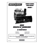 Bercomac 700480-1 48'' Versatile Snowblower Manuel du propri&eacute;taire