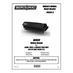 Bercomac 700381-3 48'' Polypropylene Rotary Broom Manuel du propriétaire | Fixfr