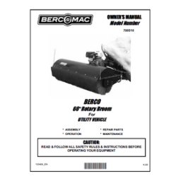 Bercomac 700516-1 66'' Rotary Broom Manuel du propriétaire | Fixfr