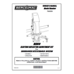 Bercomac 700559 Electric Deflector Adjustment Kit Manuel du propri&eacute;taire