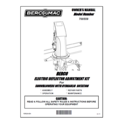 Bercomac 700559 Electric Deflector Adjustment Kit Manuel du propriétaire | Fixfr