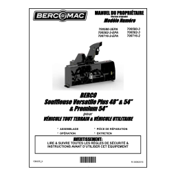 Bercomac BERMGSC25A Mahindra Grass Collector Manuel du propriétaire | Fixfr