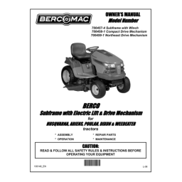 Bercomac 700457-5 Electric lift subframe Manuel du propriétaire | Fixfr