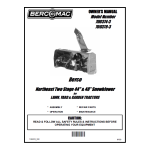 Bercomac 700374-3 44'' Northeast Snowblower Manual Lift Manuel du propri&eacute;taire