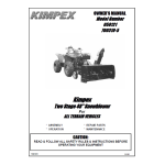 Bercomac 700310-5 Two Stage 48&quot; Snowblower Manuel du propri&eacute;taire