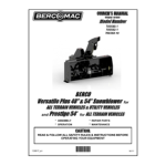 Bercomac 700360-10 54'' Prestige Snowblower Manuel du propri&eacute;taire