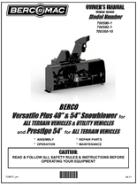Bercomac 700360-10 54'' Prestige Snowblower Manuel du propriétaire | Fixfr