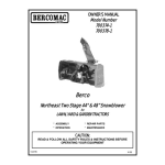 Bercomac 700374-1 44'' Northeast Snowblower Manual Lift Manuel du propri&eacute;taire