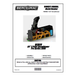 Bercomac 700588-1 64&quot; Pro Series 2000, 3 point Hitch snowblowers Manuel du propri&eacute;taire