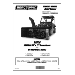 Bercomac 700513-2 72'' Vantage Snowblower Manuel du propri&eacute;taire