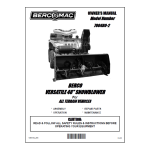 Bercomac 700480-2 48'' Versatile Snowblower Manuel du propri&eacute;taire