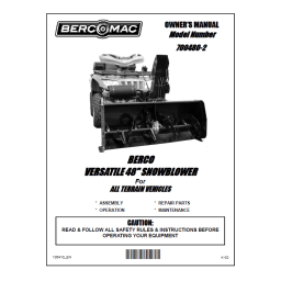 Bercomac 700480-2 48'' Versatile Snowblower Manuel du propriétaire | Fixfr