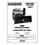 Bercomac 700460-3 54'' Versatile Snowblower Manuel du propri&eacute;taire