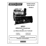 Bercomac 700460-2 54'' Versatile Snowblower Manuel du propri&eacute;taire