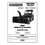 Bercomac 700533-2 66'' Nordic Snowblower Electric Lift Manuel du propri&eacute;taire