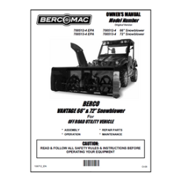 Bercomac 700533-2 66'' Nordic Snowblower Electric Lift Manuel du propriétaire | Fixfr