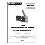 Bercomac 700474-2 44'' Northeast Snowblower Electric Lift Manuel du propri&eacute;taire