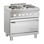 Bartscher 286234W Electric stove 700, W800, 4PL, elO Mode d'emploi