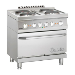 Bartscher 286234W Electric stove 700, W800, 4PL, elO Mode d'emploi | Fixfr