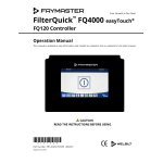 Frymaster FilterQuick Touch FQ4000 FQ120 easyTouch Controller Mode d'emploi