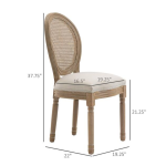 HOMCOM 835-523V80BG 37.75 in. White Medium Back Wood Frame Bar Stool Mode d'emploi