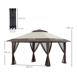 Outsunny 84C-353V00BG 13' x 13' Pop Up Gazebo Mode d'emploi | Fixfr