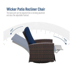 Outsunny 867-001GY Patio Wicker Recliner Chair Mode d'emploi
