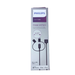 Philips DLC3106T/03 Câble 3 en 1 : Lightning, USB-C, micro-USB Manuel utilisateur | Fixfr