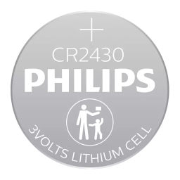 Philips CR2430P2/00B Minicells Pile bouton Manuel utilisateur | Fixfr