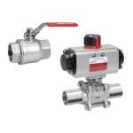 Gemu B46 Pneumatically operated compact flanged ball valve Fiche technique