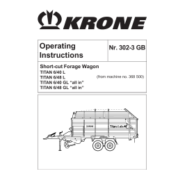 Krone Titan 6/40_6/48 L/GL all in Mode d'emploi | Fixfr