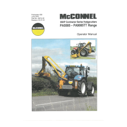 McConnel PA6085 / PA6585 / PA7085 / PA7285 / PA8085 / PA9085 Series Mode d'emploi | Fixfr