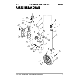 Power Fist 8689655 1,500 lb Bolt-On Swivel Trailer Jack Manuel utilisateur | Fixfr