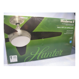 Hunter Fan 27586 Ceiling Fan Manuel utilisateur | Fixfr