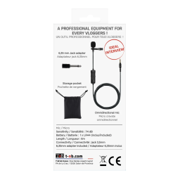 TNB INFLUENCE Microphone cravate - port jack Micro Manuel utilisateur | Fixfr