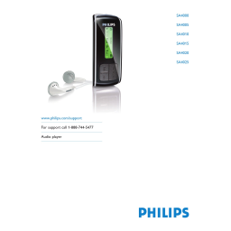 Philips SA4025/02 Baladeur audio à mémoire flash Manuel utilisateur | Fixfr