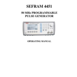 SEFRAM 4451 Manuel utilisateur