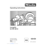 Miele G818 Manuel utilisateur