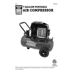 Power Fist 8474975 7 Gallon Portable Air Compressor Manuel utilisateur | Fixfr