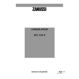 ZFC 220 S Zanussi Congélateur : Chat IA et PDF | Fixfr