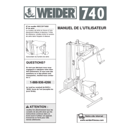 Weider WECCSY2454 Manuel utilisateur | Fixfr