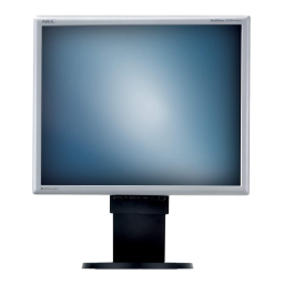 NEC MultiSync® LCD1970GX Manuel utilisateur | Fixfr