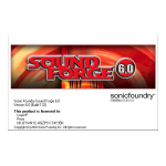 Sony Sound Forge 6.0 Manuel utilisateur