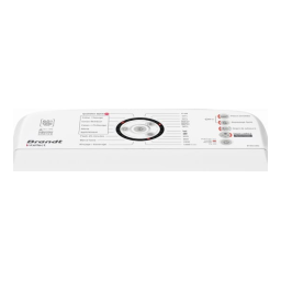 Brandt BT8602BQ Lave-linge ouverture dessus Manuel utilisateur | Fixfr