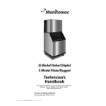 Manitowoc Ice Q Model Flake/Chiplet Manuel utilisateur
